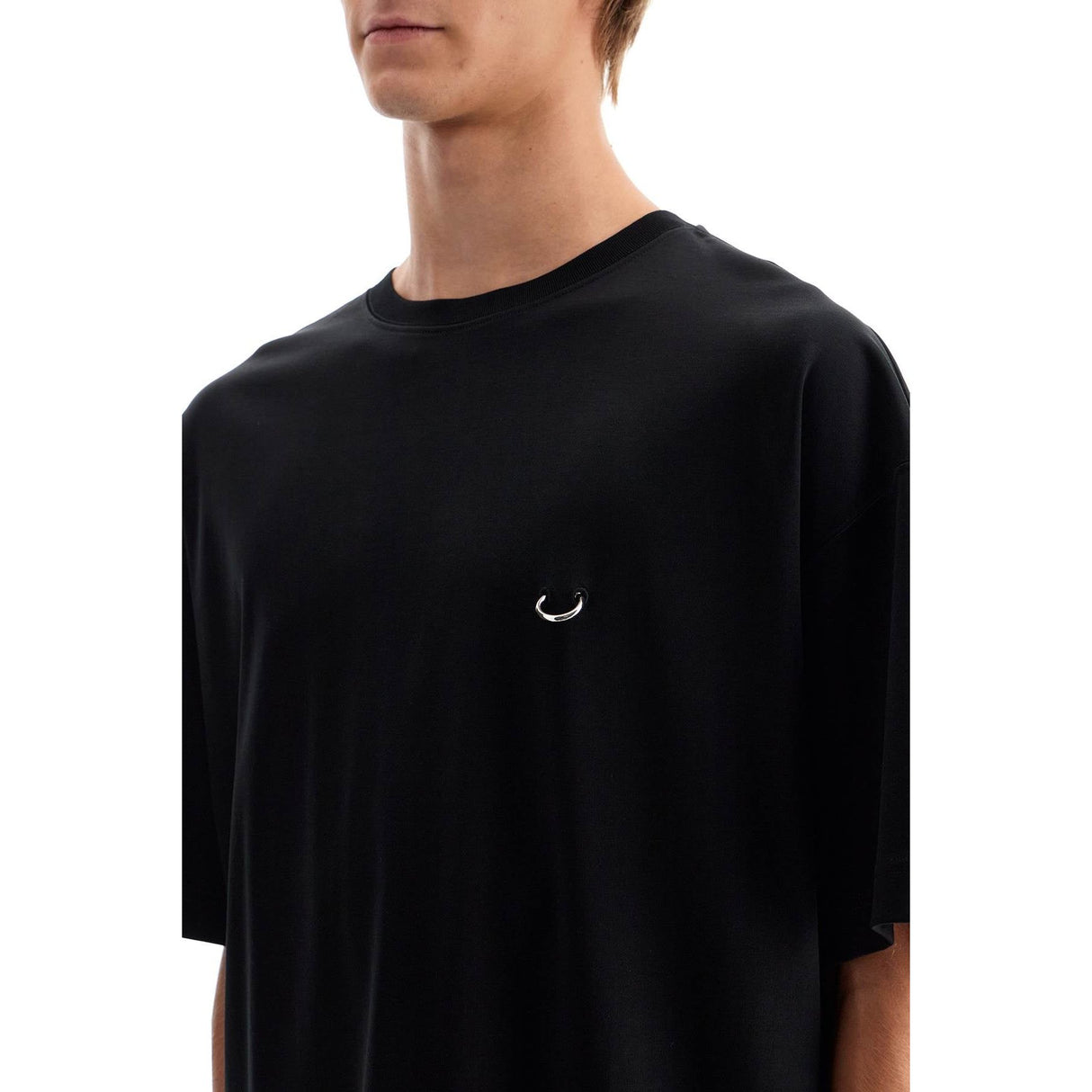 Oversized Cotton Piercing T-Shirt