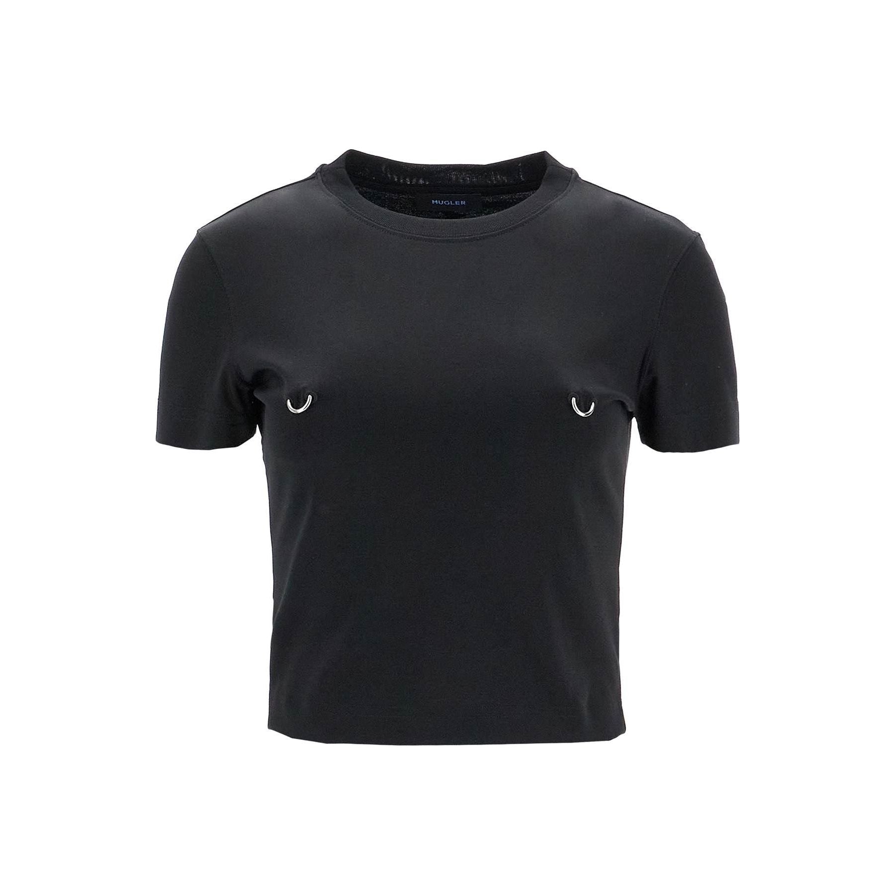 Cropped T-shirt With Piercing