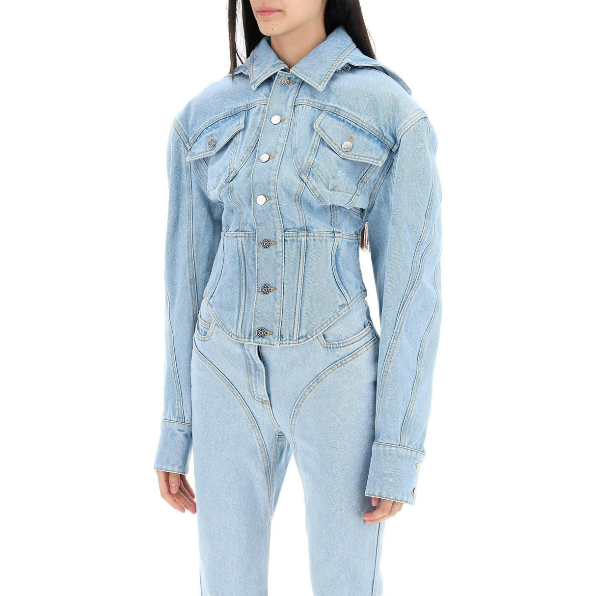 Denim Corseted Jacket.