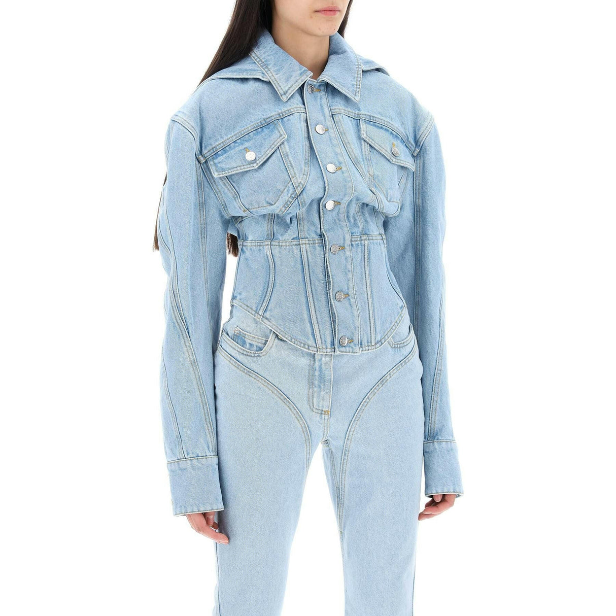 Denim Corseted Jacket.