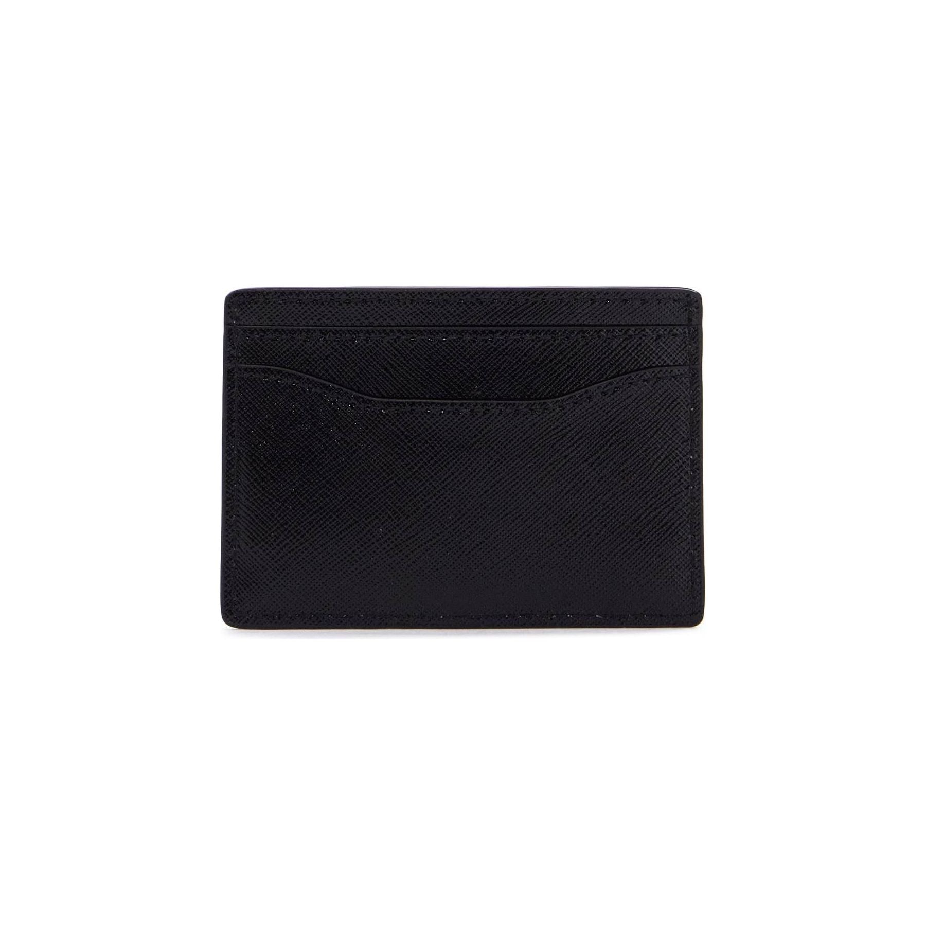 Color Block Saffiano Leather Card Holder