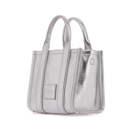 Metallic Leather Crossbody Tote Bag