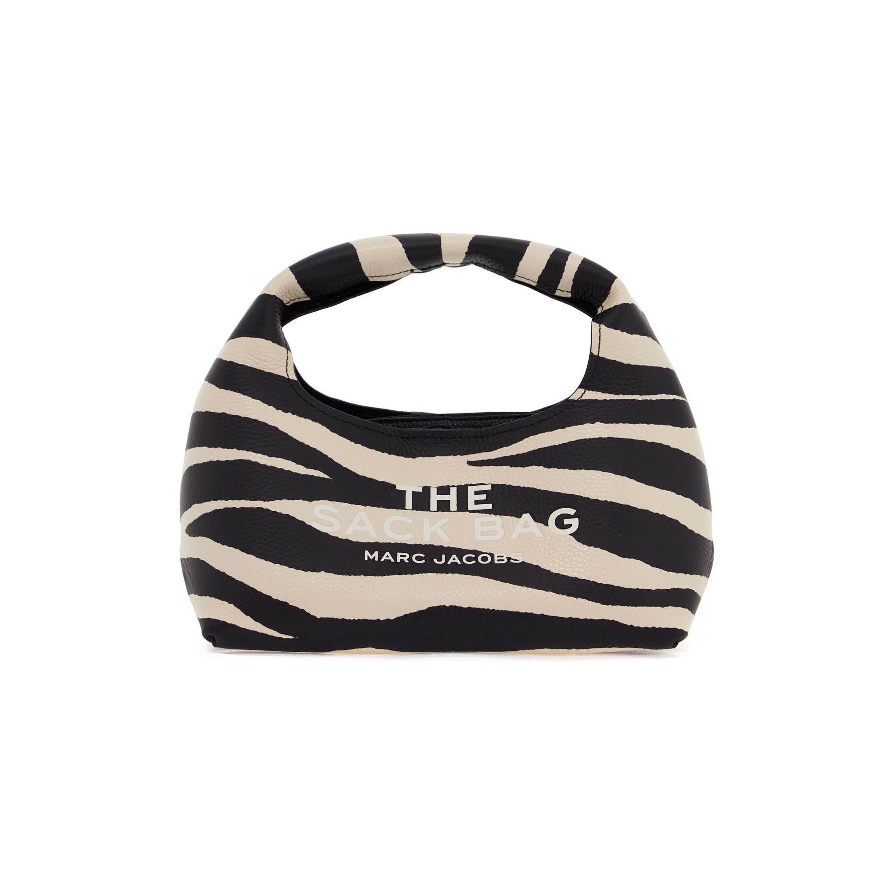 Zebra Leather Mini Sack Bag