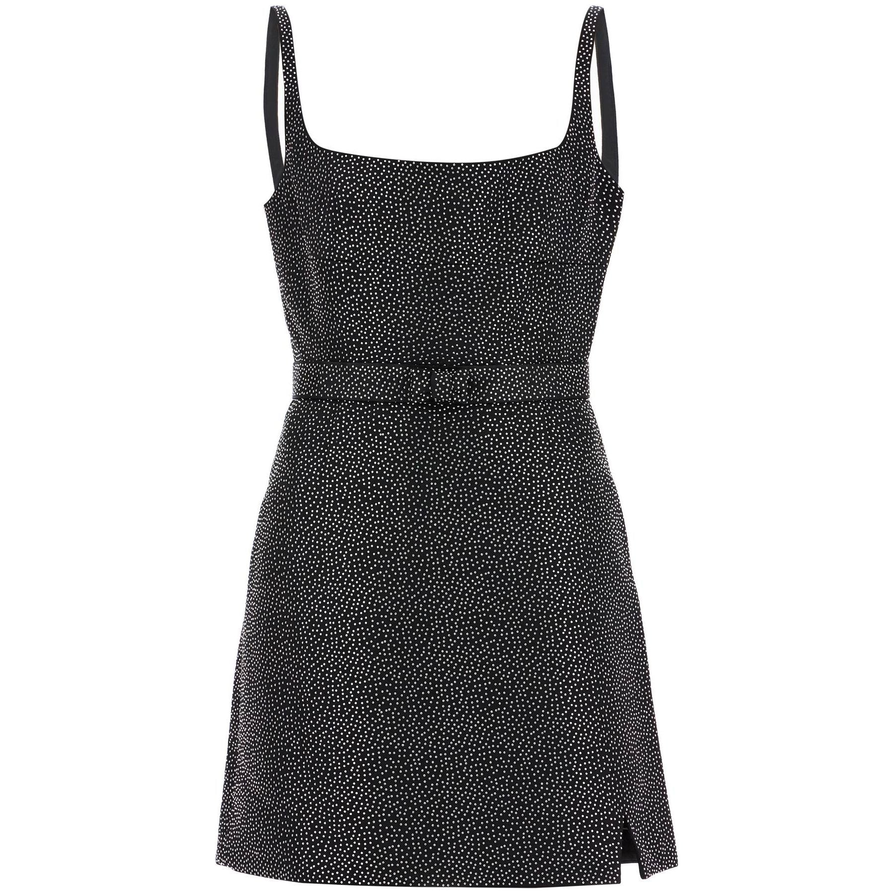 Studded Crêpe Mini Dress