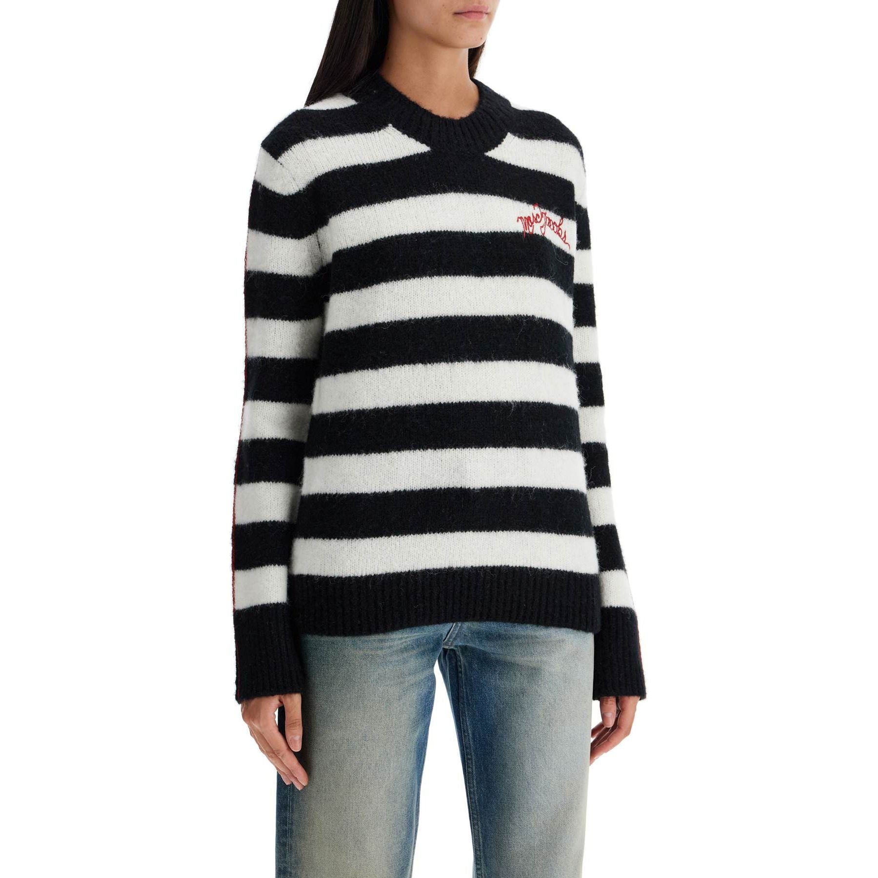 Pullover The Striped Brushed Logo Sweater