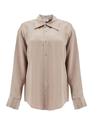 Ruffled Satin Shirt-Filippa K-JOHN JULIA