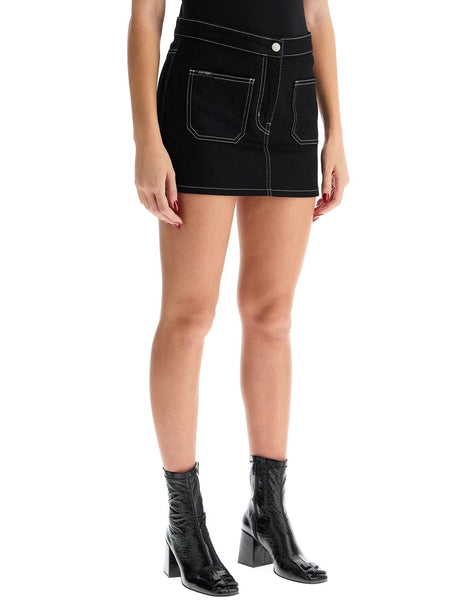 Frayed Hem Denim Skirt-Courrèges-JOHN JULIA