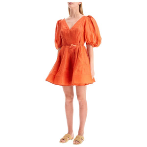 Tranquility Linen-Silk Organza Mini Dress