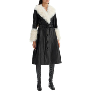 Foxy Leather And Shearling Long Coat.