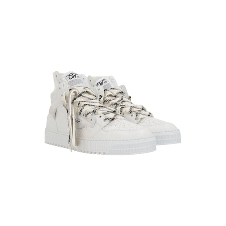 3.0 Off Court Leather High-top Sneakers-OFF-WHITE-JOHN JULIA