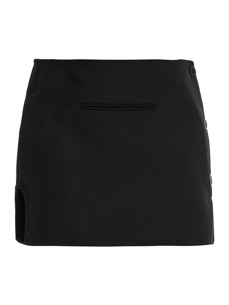 Oblique Mini Wool Skirt-Courrèges-JOHN JULIA