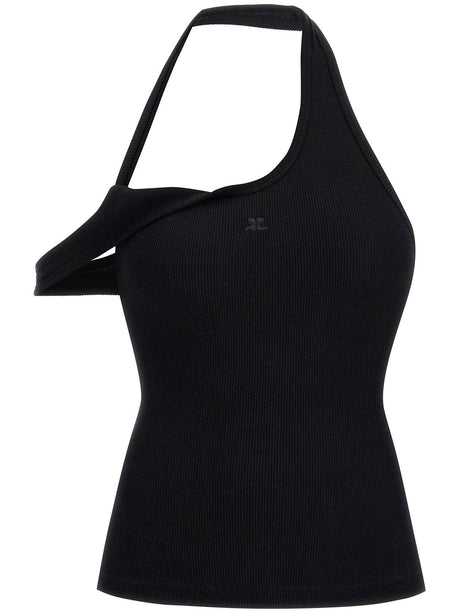 Asymmetric Rib Knit Tank-Courrèges-JOHN JULIA