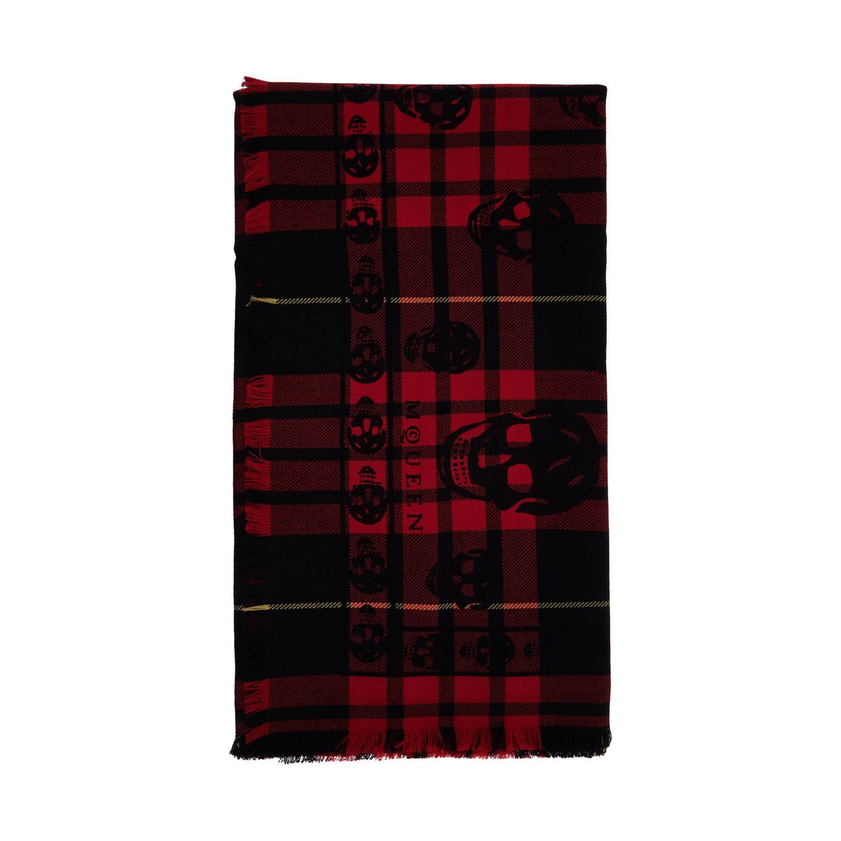 Tartan Wool Skull Scarf In