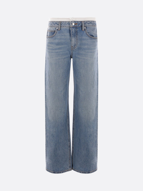 Pointelle Waistband Denim Jeans-Alexander Wang-JOHN JULIA