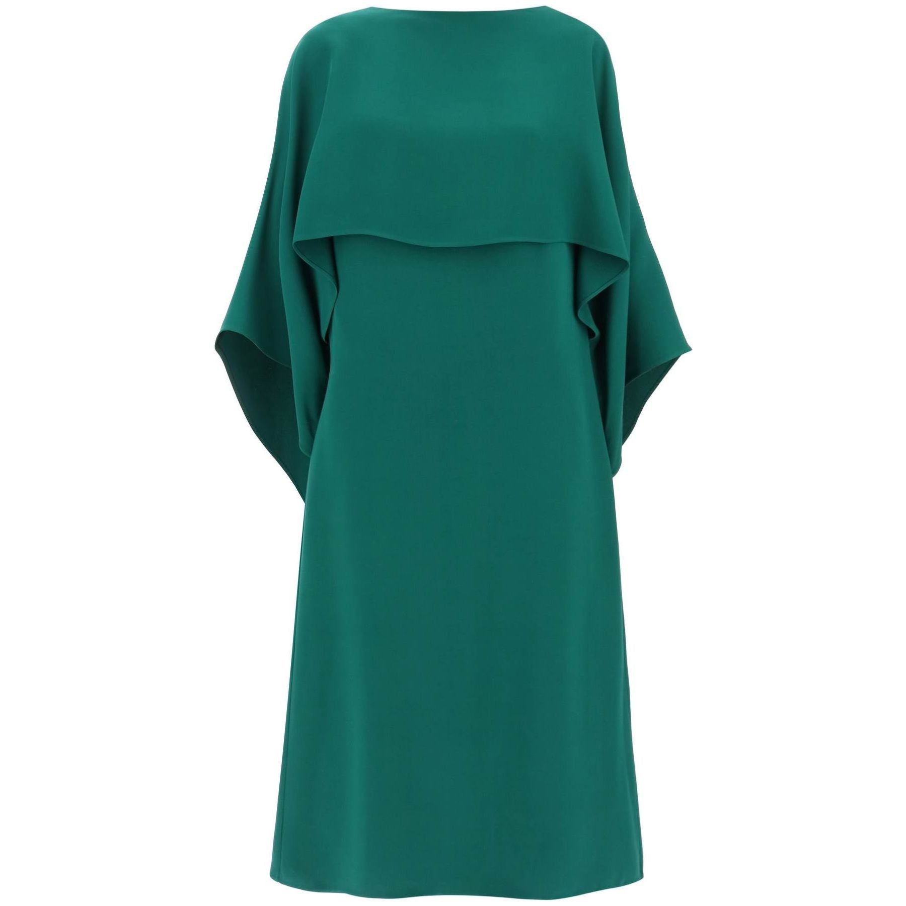 Silk Cady Couture Cape Dress