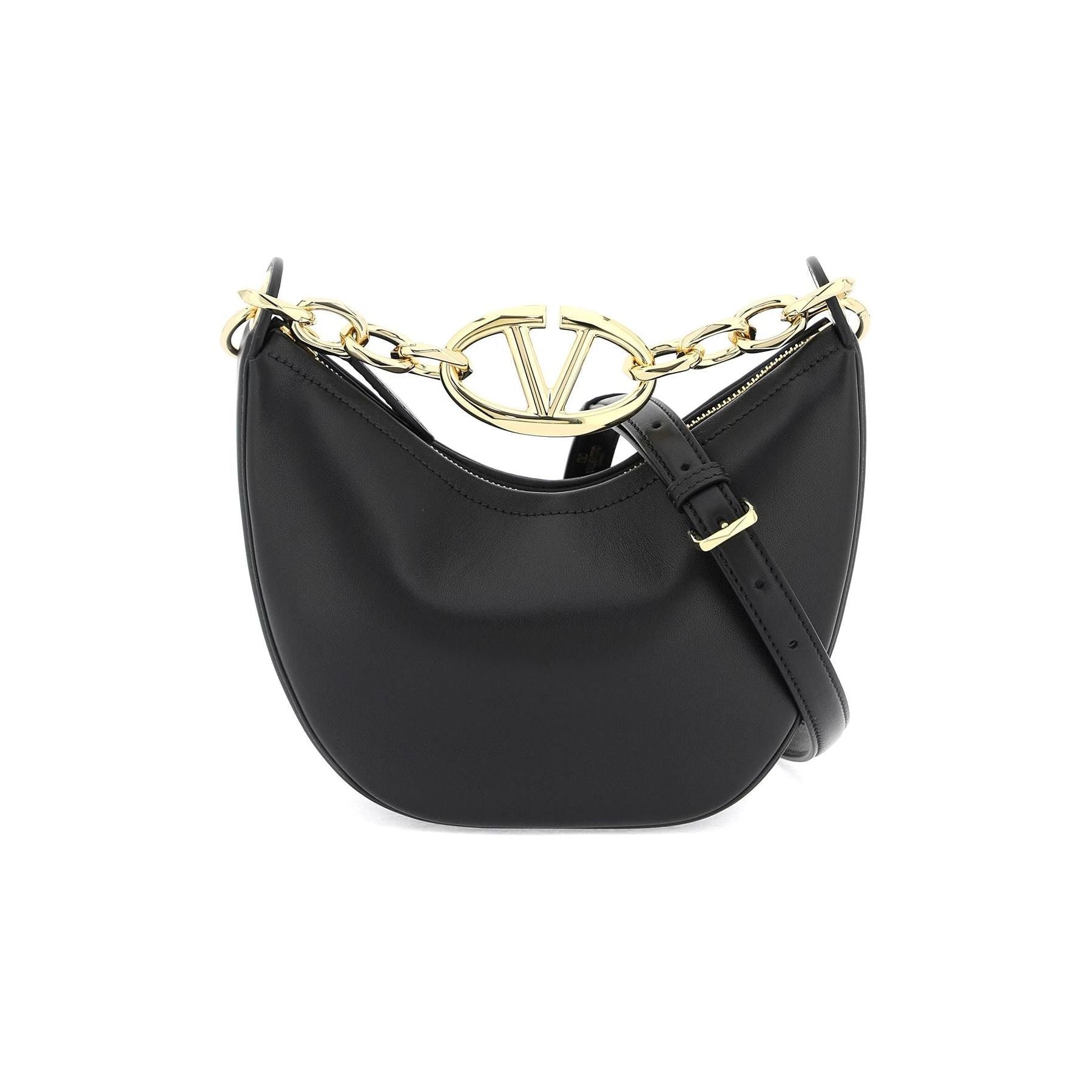 VALENTINO GARAVANI-Nappa Leather Mini Vlogo Moon Bag -JOHN JULIA.