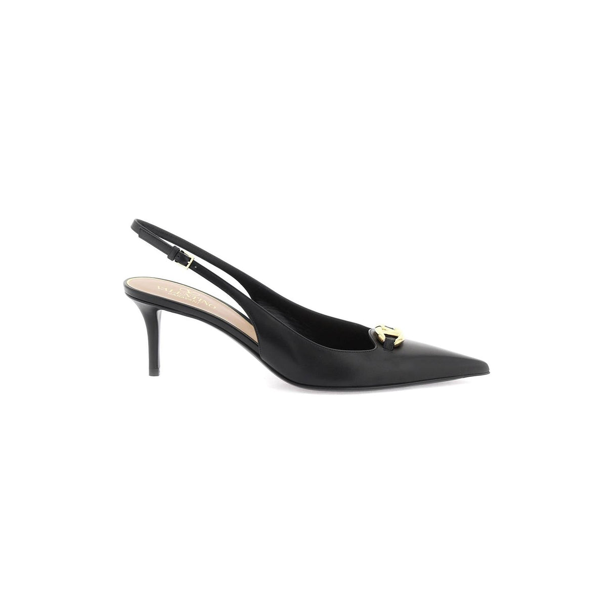 VLogo Slingback Leather Pumps