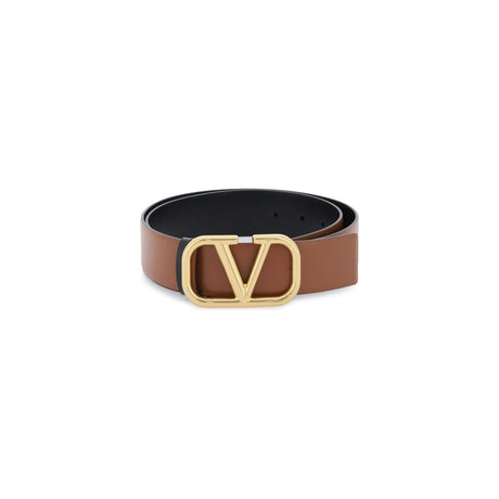 Leather Vlogo Signature Reversible Belt