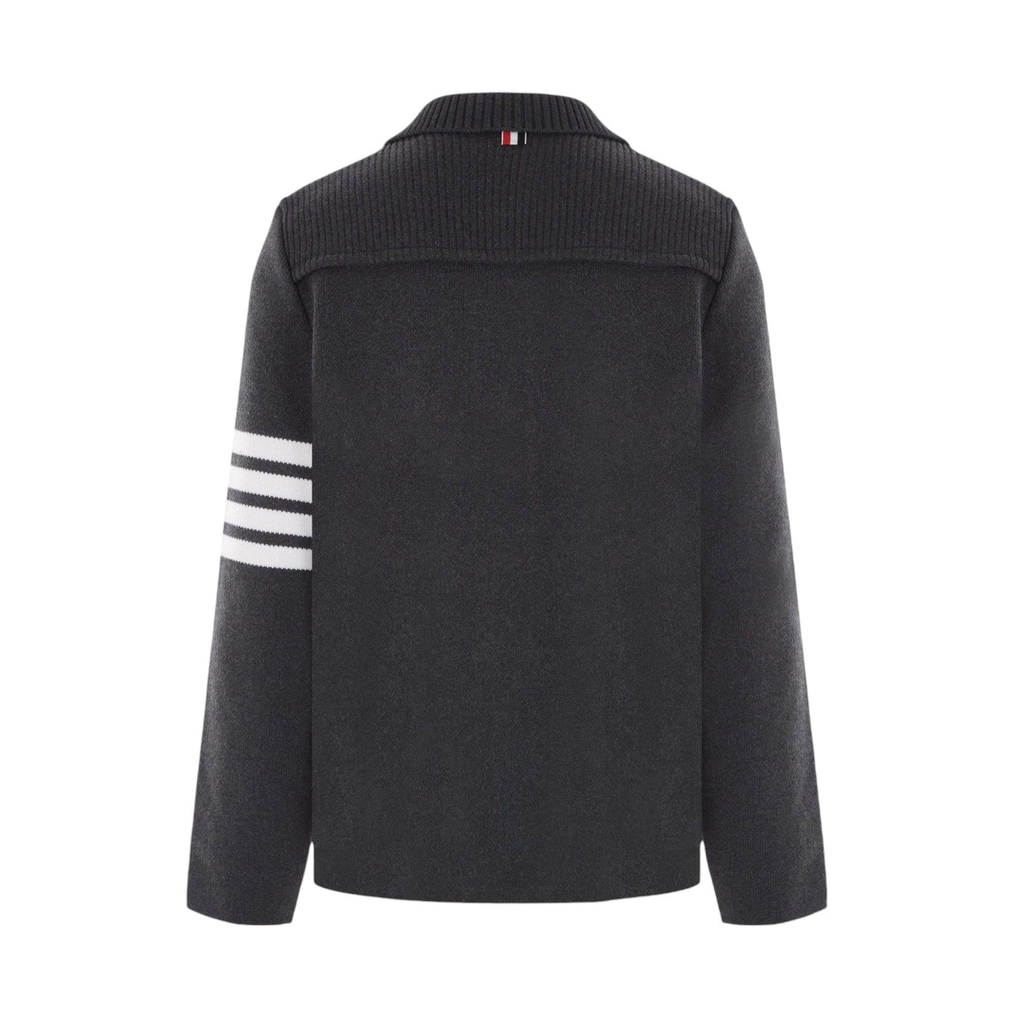 4bar Cotton Cashmere Cardigan-THOM BROWNE-JOHN JULIA