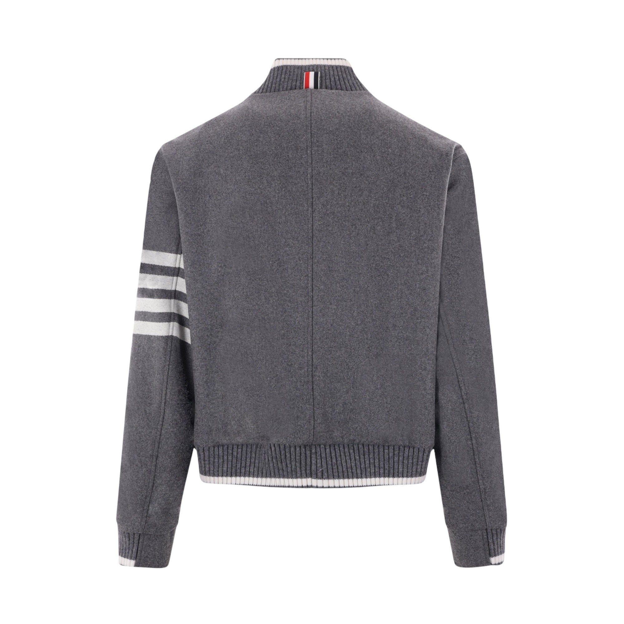 4bar Flannel Bomber Jacket-THOM BROWNE-JOHN JULIA