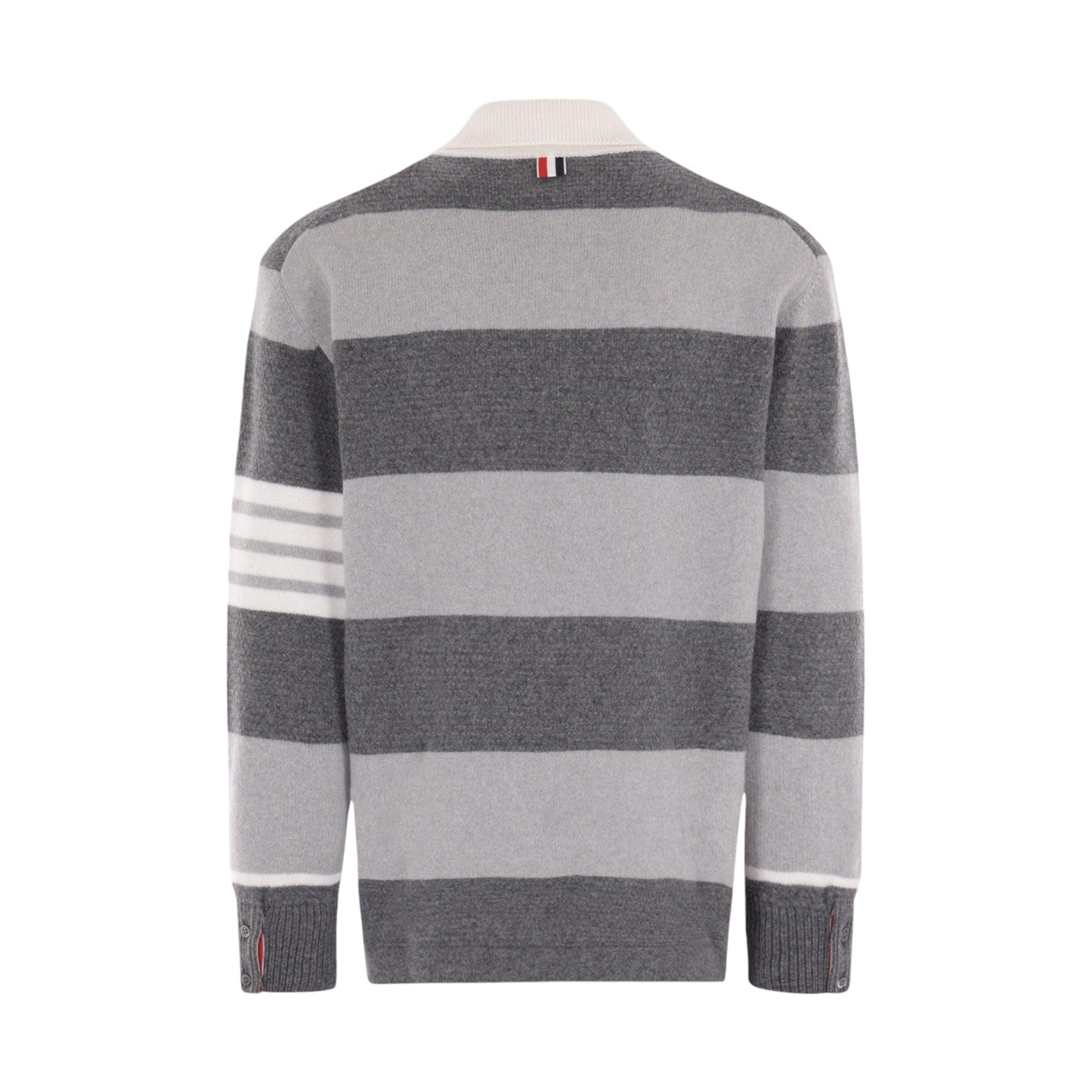 4bar Wool Polo Sweater-THOM BROWNE-JOHN JULIA