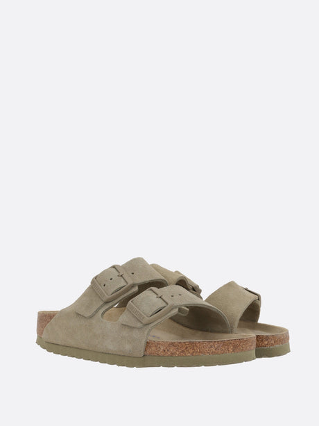 Arizona Suede Flat Sandals Narrow Fit-BIRKENSTOCK-JOHN JULIA