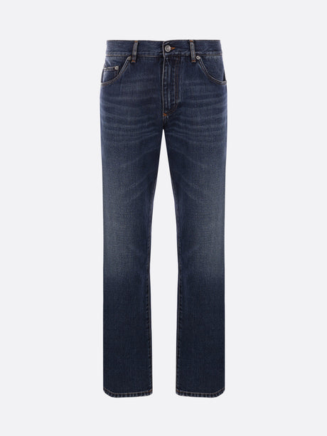 Regular-Fit Logo Plate Jeans-Dolce & Gabbana-JOHN JULIA