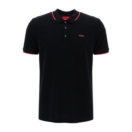 HUGO-Slim Fit Piqué Polo Shirt -JOHN JULIA.