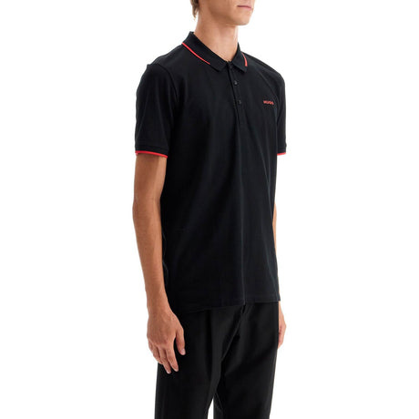 HUGO-Slim Fit Piqué Polo Shirt -JOHN JULIA.