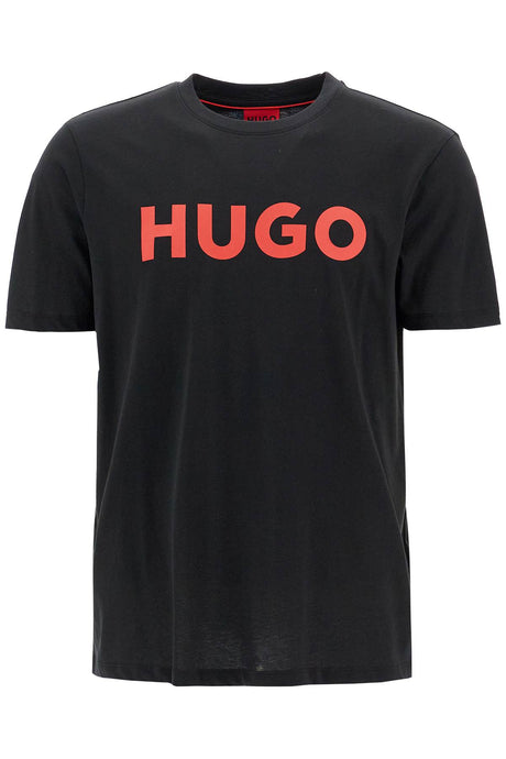 HUGO-Dulivio Cotton Logo T-shirt-JOHN JULIA