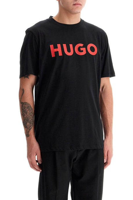 HUGO-Dulivio Cotton Logo T-shirt-JOHN JULIA