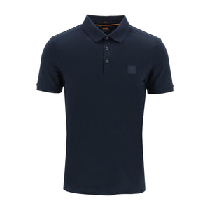 Slim Fit Polo Shirt Lightweight Stretch Cotton Piqué Logo Patch