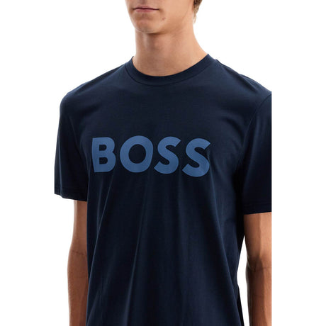 BOSS-Logo Print T Shirt -JOHN JULIA.