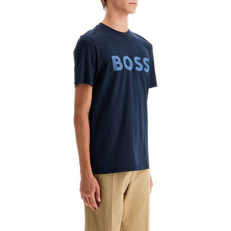 BOSS-Logo Print T Shirt -JOHN JULIA.