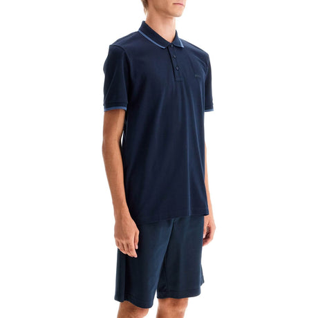 BOSS-Polo Shirt With Contrasting Edges -JOHN JULIA.