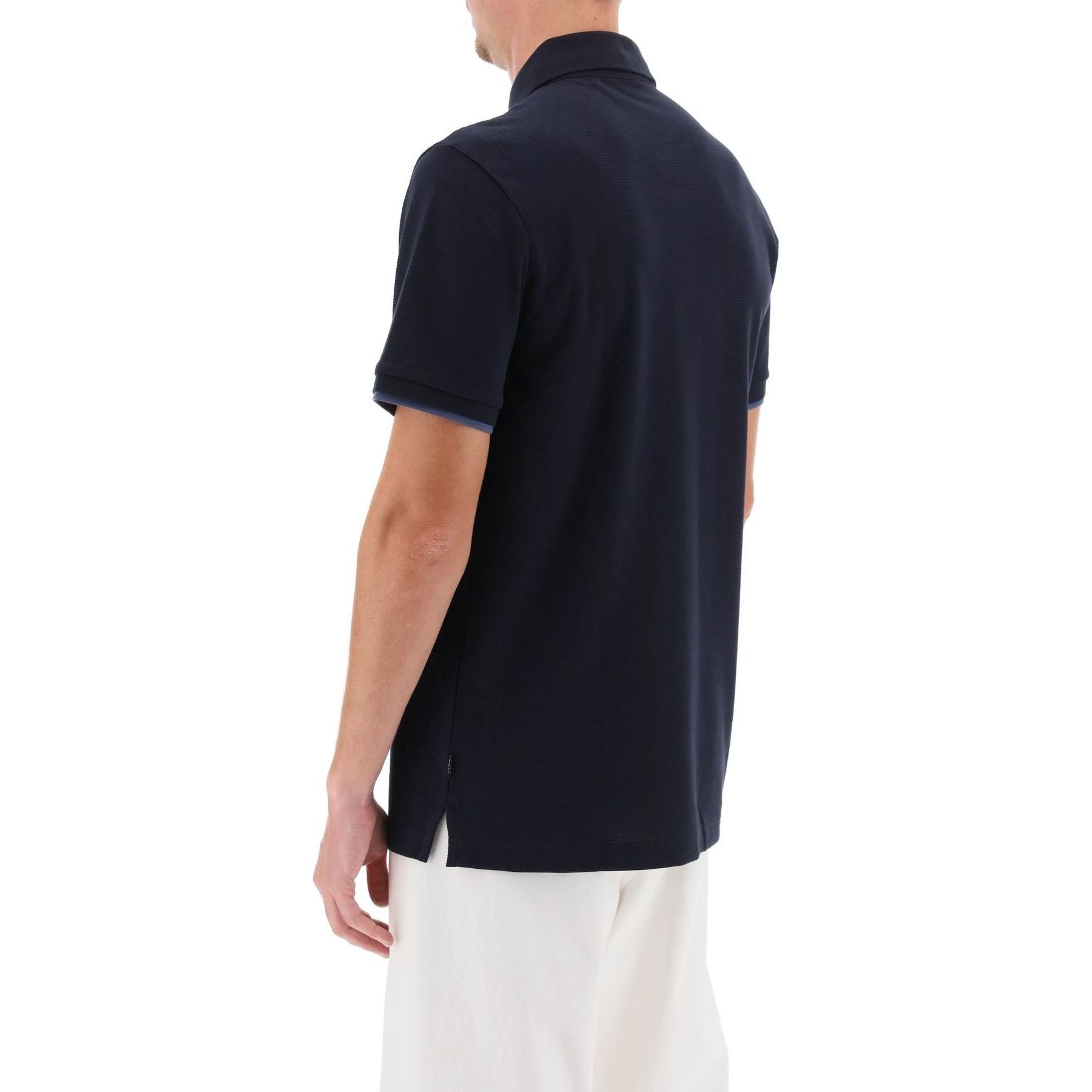 Cotton-Blend 'Phillipson' Slim Fit Polo Shirt