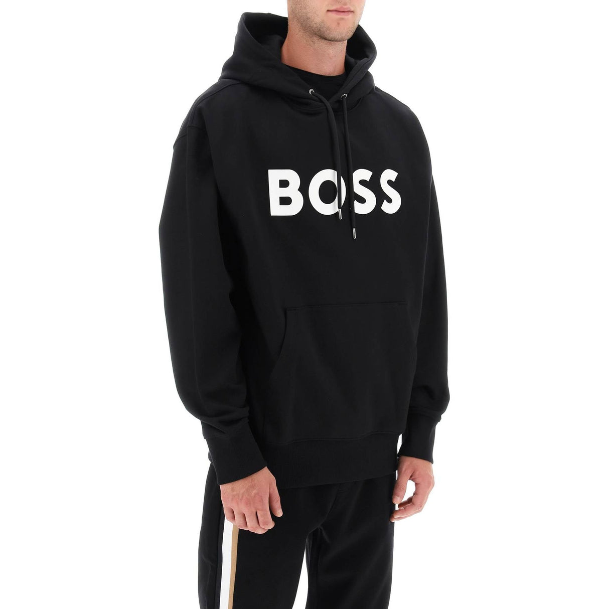 BOSS-Organic Cotton Sullivan Logo Hoodie -JOHN JULIA.