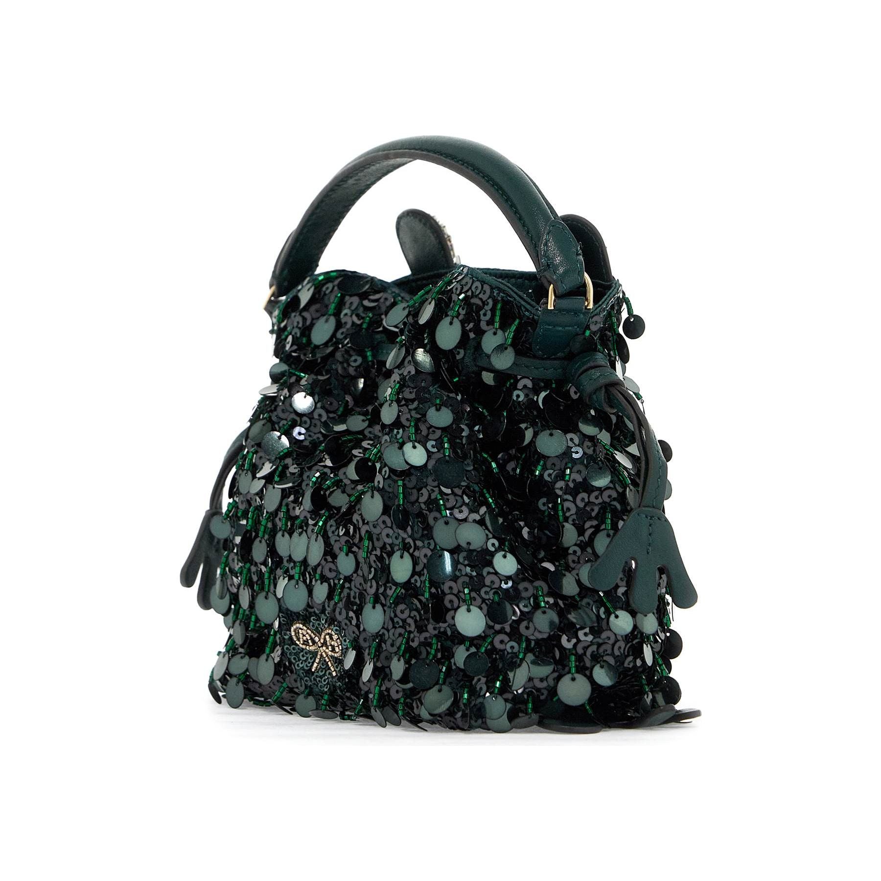 Frog Sequin-Embellished Recycled Satin Bag