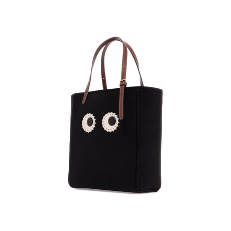 Small Felt Mini Tote Bag With Eye Design