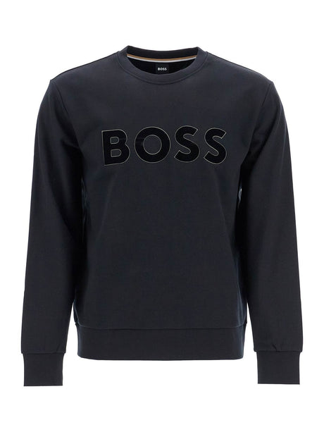 Crewneck Logo Sweatshirt-BOSS-JOHN JULIA