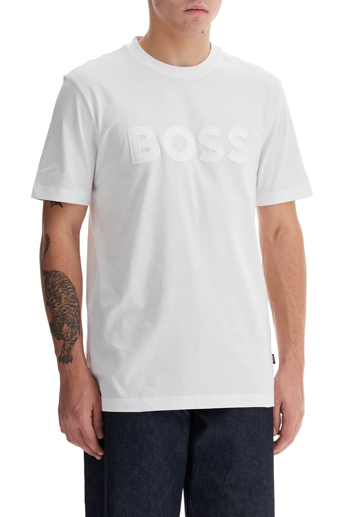 T-shirt With Patch Logo Design