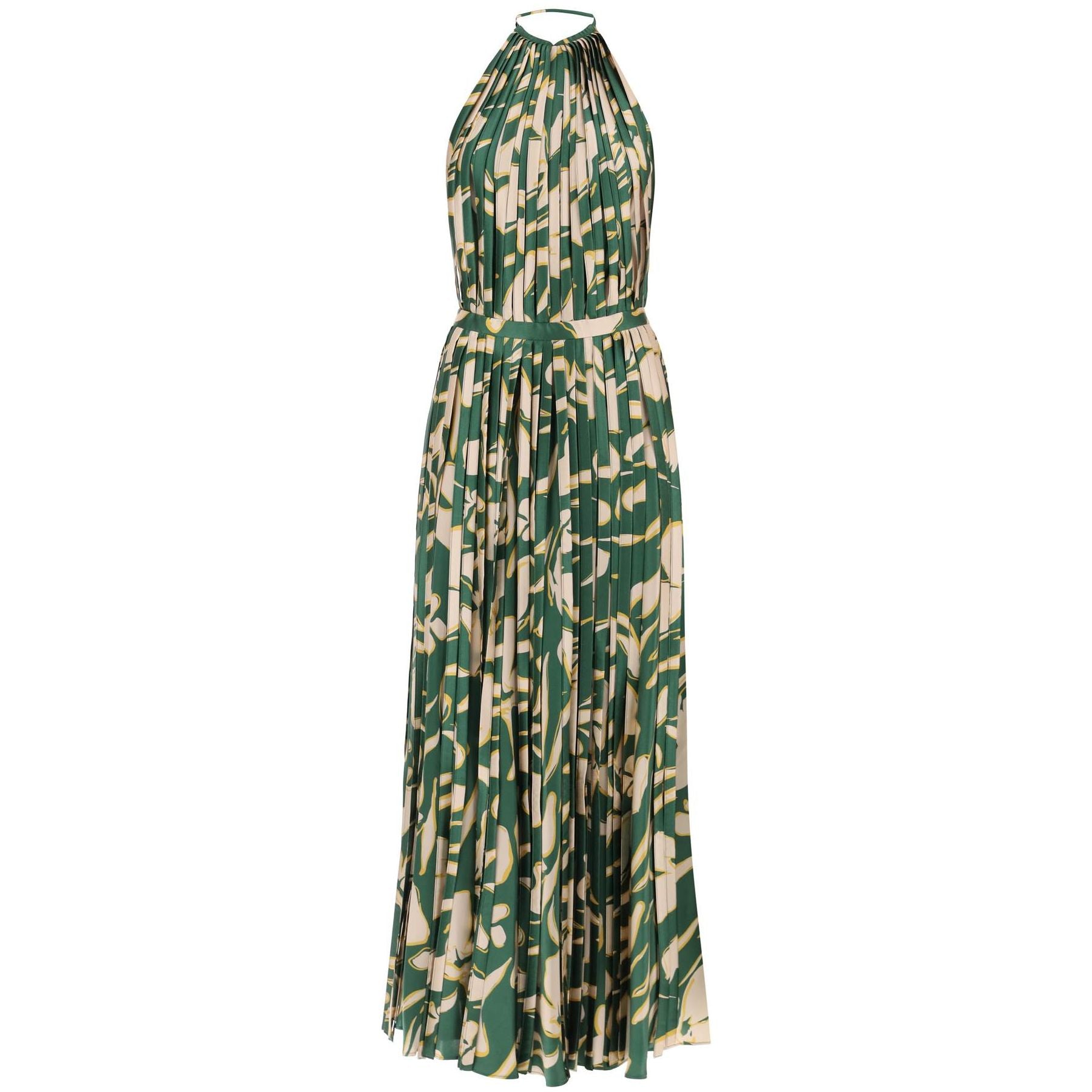 Giorgia Floral Silk Halter Maxi Dress