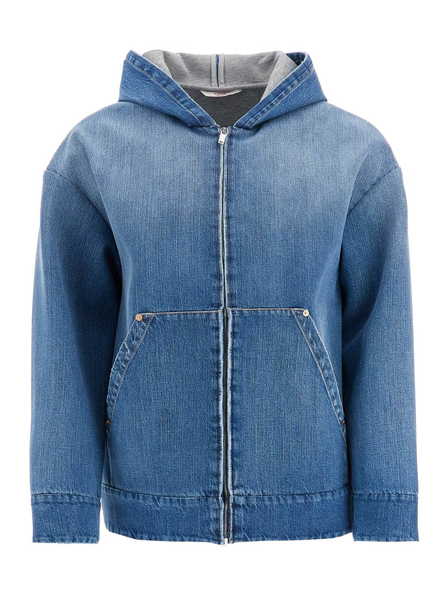 Boxy Cropped Denim Jacket-Valentino Garavani-JOHN JULIA