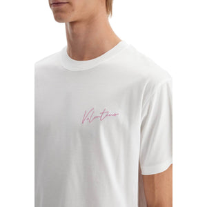 T-shirt With Embroidery And Print Design