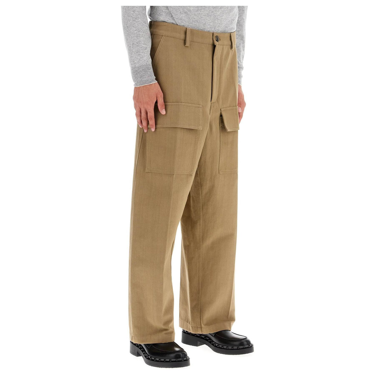 Cargo Canvas Pants In Italian Style