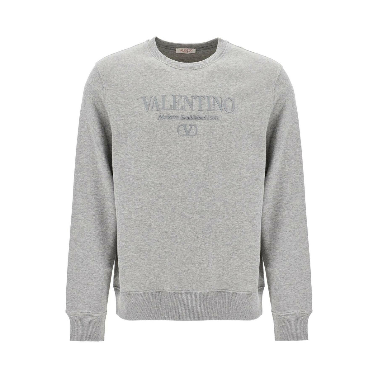 Cotton Logo Crewneck Sweatshirt.