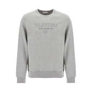 Cotton Logo Crewneck Sweatshirt.