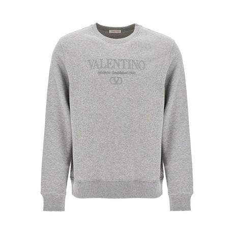 Cotton Logo Crewneck Sweatshirt.