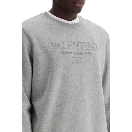 Cotton Logo Crewneck Sweatshirt.