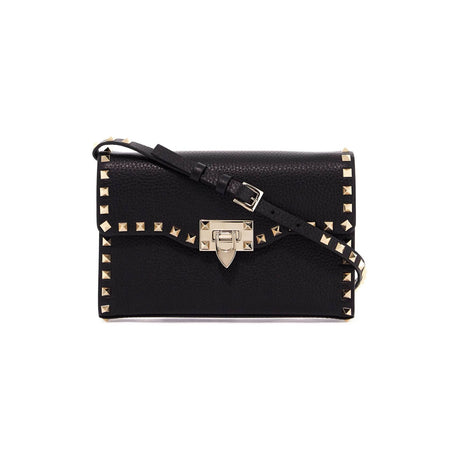 VALENTINO GARAVANI-Rockstud Small Grainy Calfskin Crossbody Bag -JOHN JULIA.